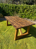 Farmhouse Table, Shou Sugi Finish, UK Garden Outdoor Living