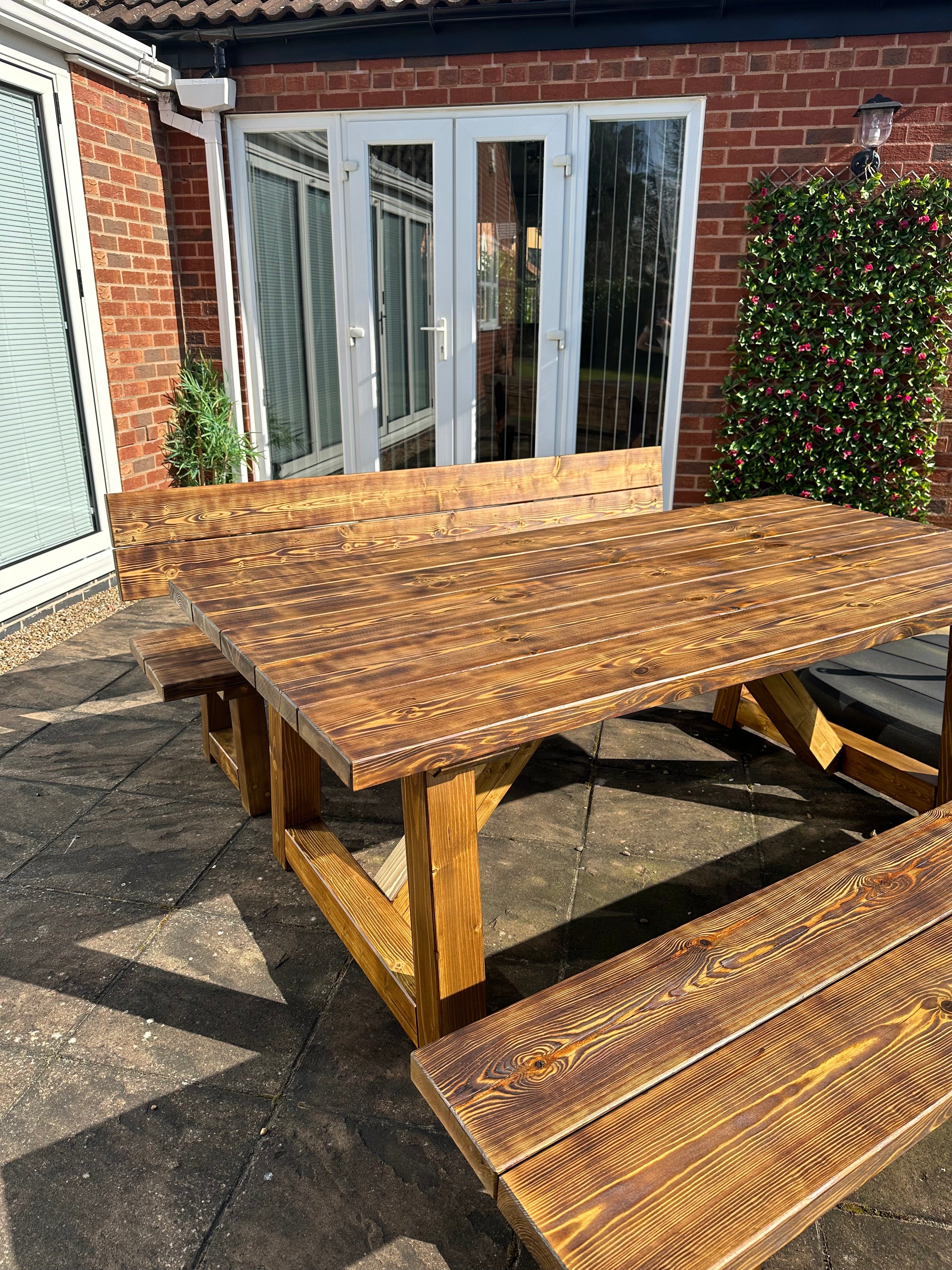 Farmhouse Furniture Set: Shou Sugi Ban Finish